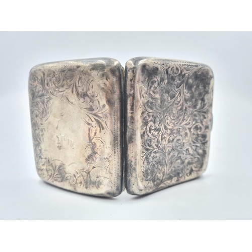 1268 - A W H Haseler Ltd. hallmarked Birmingham silver cigarette case, dated 1919 - approx. gross weight 72... 