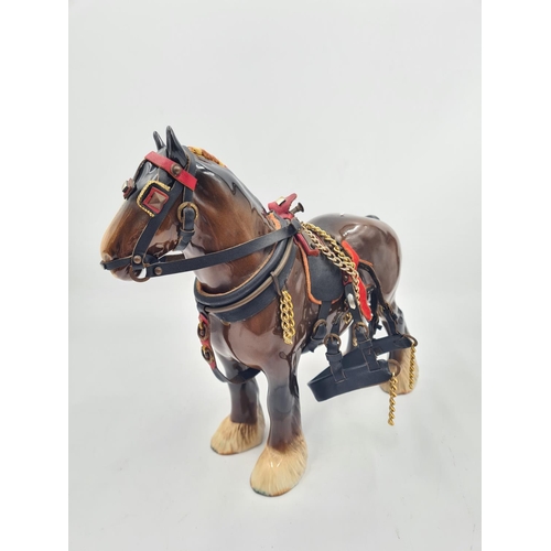 205 - A Beswick Clydesdale horse figurine - approx. 21.5cm high x 26cm long