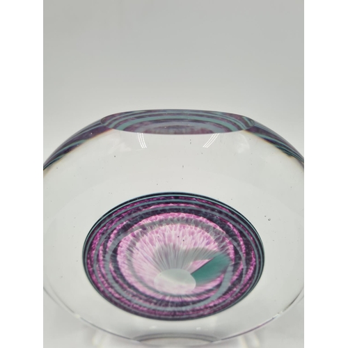 211 - A Jane Charles studio glass paperweight - approx. 12cm diameter