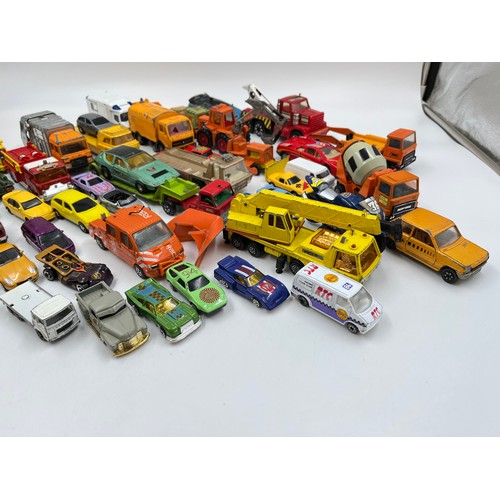 346 - A collection of diecast model vehicles to include Corgi Revopak refuse collector, Matchbox SuperKing... 