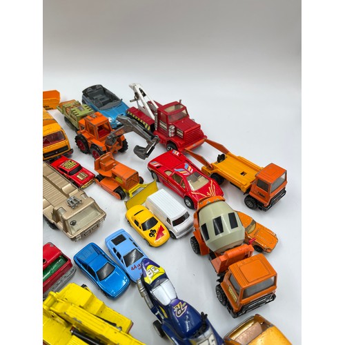 346 - A collection of diecast model vehicles to include Corgi Revopak refuse collector, Matchbox SuperKing... 