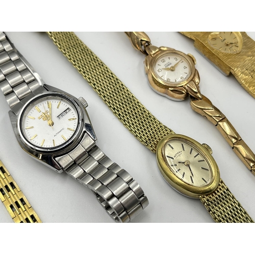 1125 - Twelve vintage women's wristwatches to include Seiko 5, Rotary etc.