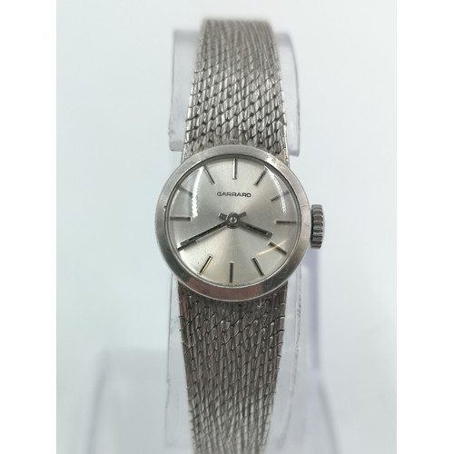 1164 - A vintage Garrard cal. 2412 mechanical 18mm women's wristwatch with hallmarked London silver case an... 