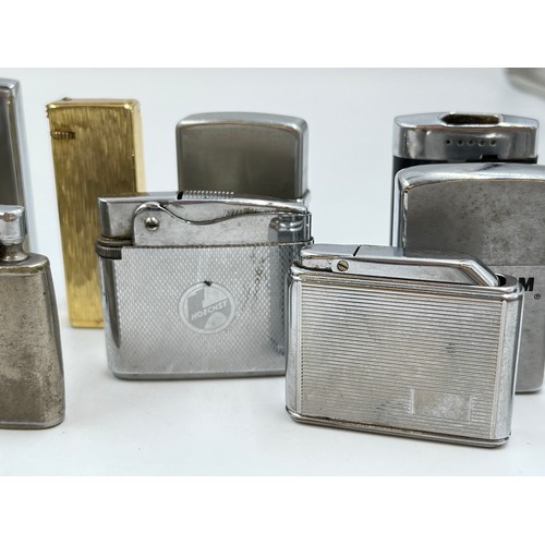 1204A - Thirteen vintage cigarette lighters to include Ronson, Zippo, Colibri etc.