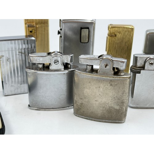 1204A - Thirteen vintage cigarette lighters to include Ronson, Zippo, Colibri etc.