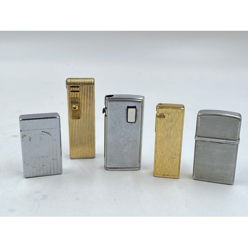 1204A - Thirteen vintage cigarette lighters to include Ronson, Zippo, Colibri etc.