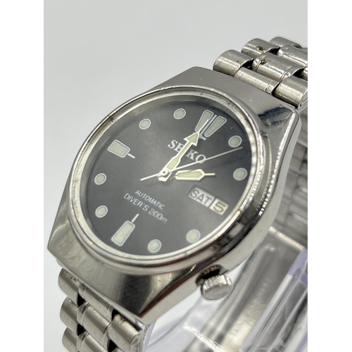 1169 - A vintage Seiko automatic 35mm men's wristwatch - ref. 6309-7270