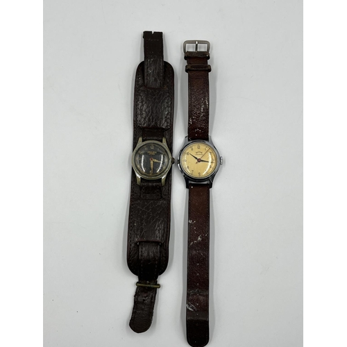 1174B - Two vintage mechanical men's wristwatches, one Vogis Watch Co. and one Services Colonial