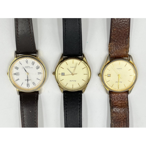 1175A - Three quartz men's wristwatches, two Accurist and one Lorus