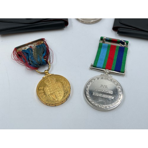 1198B - Three medals, one Voluntary Medical Service presented to G. A. Eastham 21031 May 1987, one UK Armed ... 