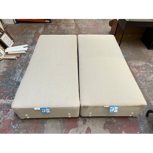 148C - Two Prestige two drawer single divan beds