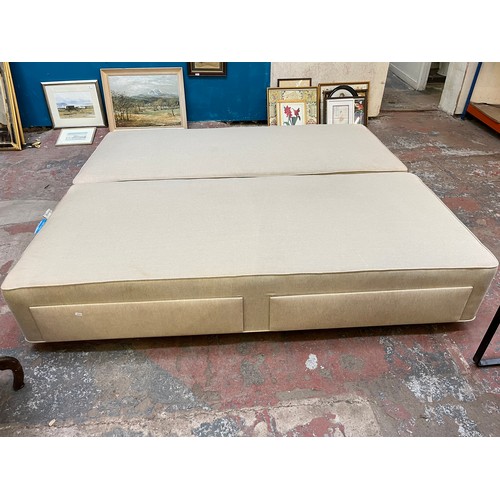 148C - Two Prestige two drawer single divan beds