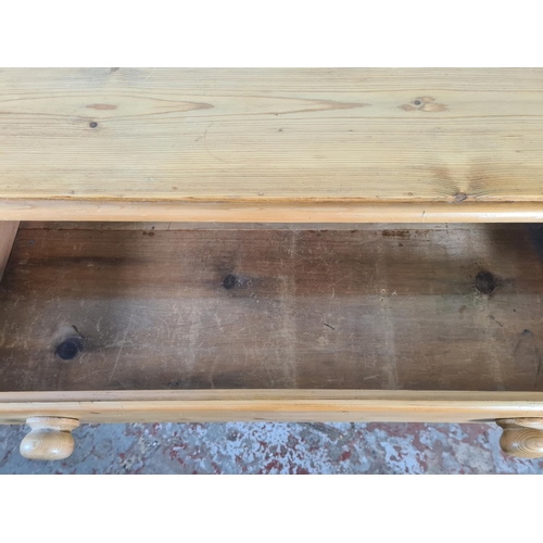 46 - A Victorian pine chest of three drawers - approx. 82cm high x 96cm wide x 54cm deep