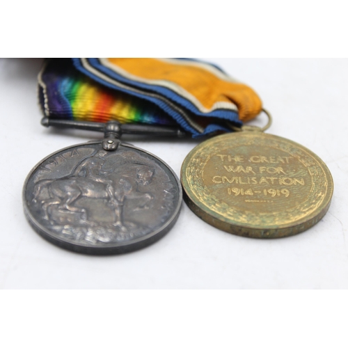 1159C - A WWI medal pair with original ribbons presented to 31074 PTE H.G Walters - Yorkshire Regiment