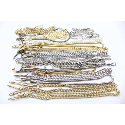 1220 - A collection of various pocket watch chains