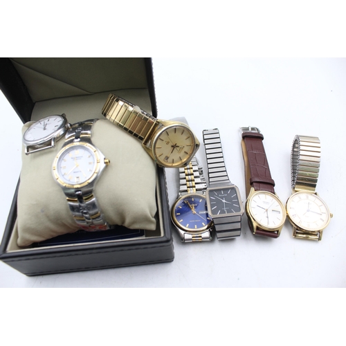 1224 - Seven quartz men's wristwatches to include Seiko, Accurist, Sekonda etc.