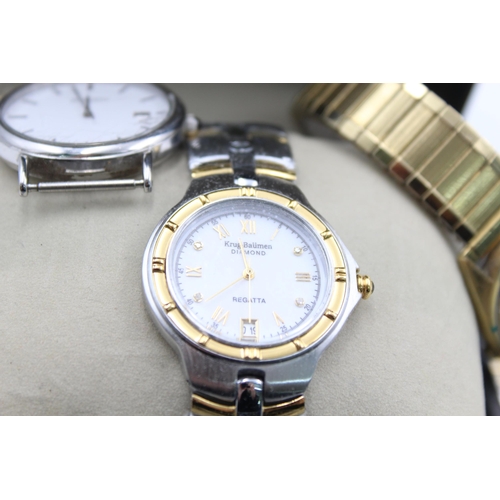 1224 - Seven quartz men's wristwatches to include Seiko, Accurist, Sekonda etc.