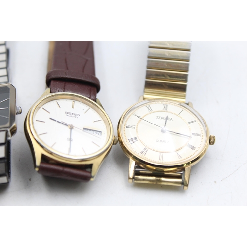 1224 - Seven quartz men's wristwatches to include Seiko, Accurist, Sekonda etc.