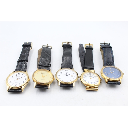 1227 - Five quartz men's wristwatches to include Rotary, Sekonda etc.