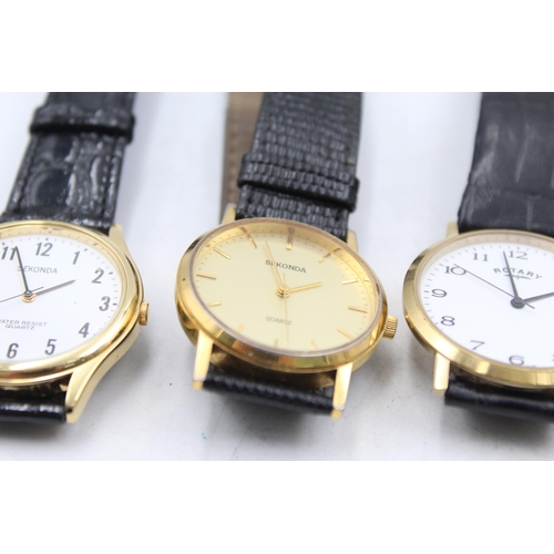 1227 - Five quartz men's wristwatches to include Rotary, Sekonda etc.