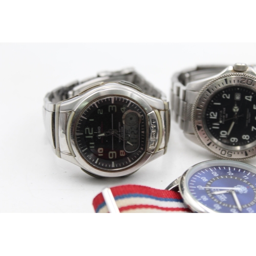 1229 - Six quartz men's wristwatches to include Casio, Avia Polar Star, Ben Sherman etc.