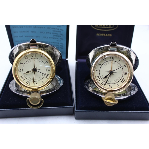 1230 - Two Dalvey Voyager quartz travel clocks