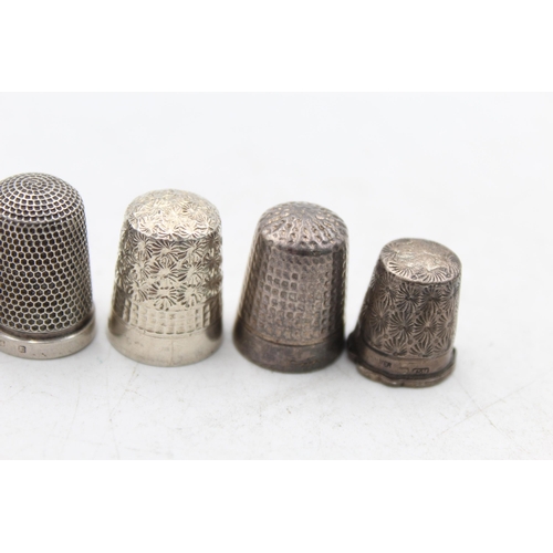 1311 - Six .925 silver thimbles to include Charles Horner etc. - approx. gross weight 34 grams