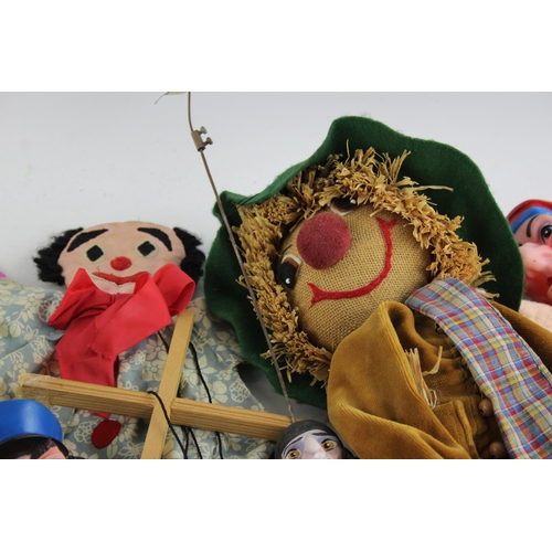 379 - Ten marionette and hand puppets to include Pelham, SM1 Clown etc.