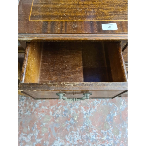 120 - A Georgian style mahogany chest of two short over three long drawers - approx. 75cm high x 63cm wide... 