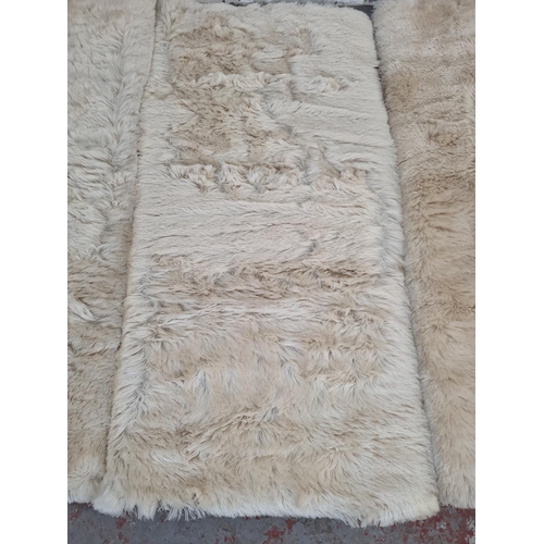 143A - Four House of Fraser Allander super quality pure mohair rugs - approx. 136cm x 68cm