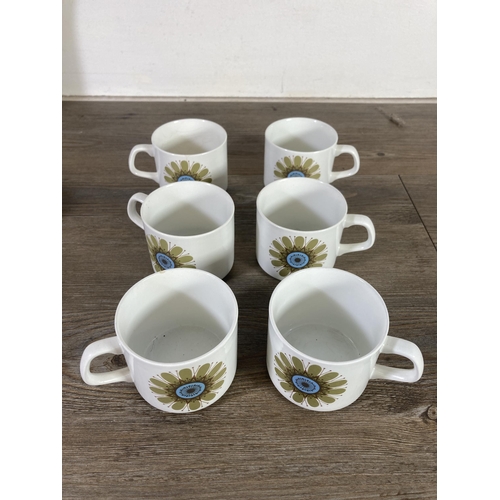 244 - A mid century J & G Meakin fifteen piece coffee set