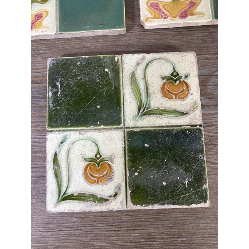 273 - Five Victorian ceramic tiles