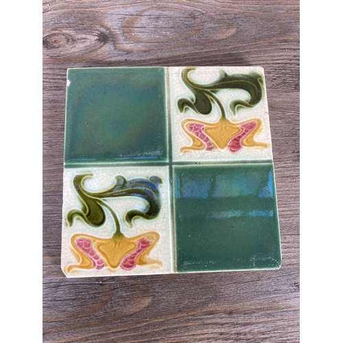 273 - Five Victorian ceramic tiles