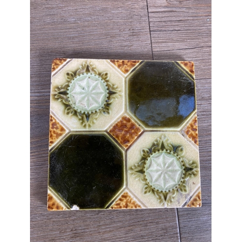 273 - Five Victorian ceramic tiles