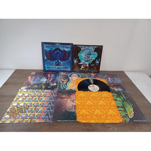 641 - Two Hawkwind LP vinyl records, one 'The Chronicle of the Black Sword' (SHARP033) and one 'Space Ritu... 