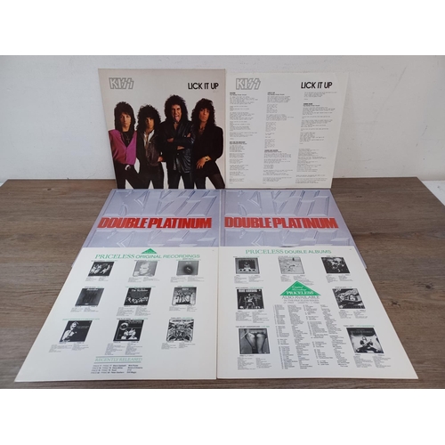 642 - Two KIϟϟ LP vinyl records, one 'Lick It Up' (VERL9) and one 'Double Platinum' (PRID8) double album