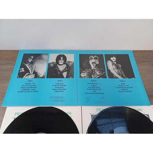 642 - Two KIϟϟ LP vinyl records, one 'Lick It Up' (VERL9) and one 'Double Platinum' (PRID8) double album