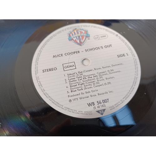 644 - Seven Alice Cooper vinyl records, one 'Pretties for You' (STS 1051 with promo sticker to front cover... 