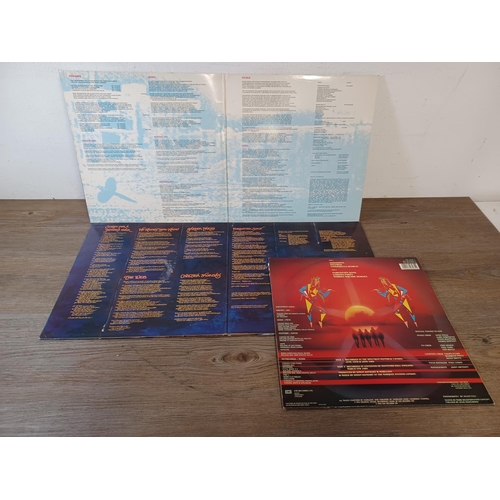 649 - Three Marillion LP vinyl records, one 'Real to Reel' (JEST1), one 'Script for a Jester's Tear' (EMC ... 