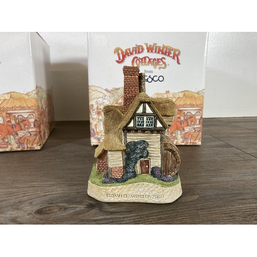 297 - Two boxed Enesco David Winter signed cottages, Stale Ale and the Maltings