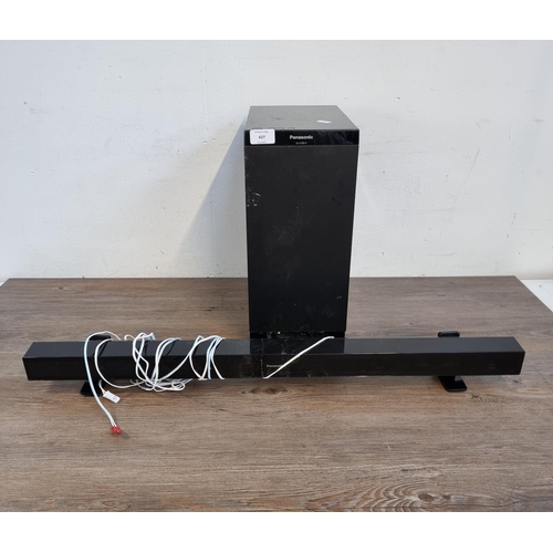 627 - A Panasonic HTB15 two piece AV sound system comprising subwoofer and soundbar