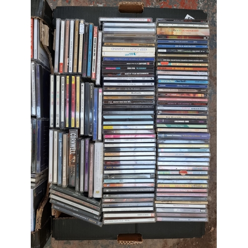 635 - Two boxes containing a collection of CDs - see images for titles