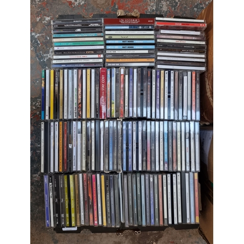 636 - Three boxes containing a collection of CDs - see images for titles