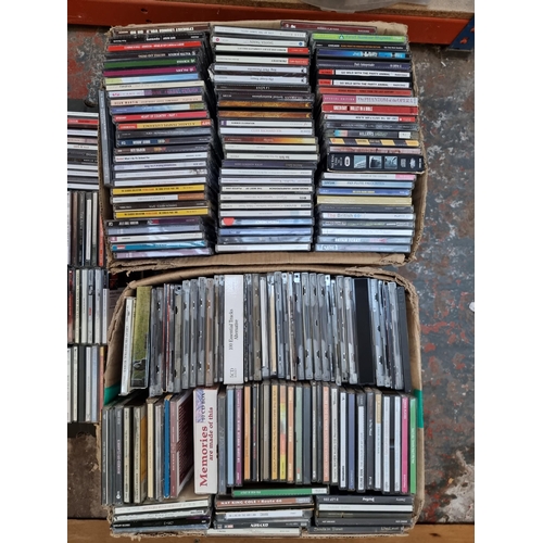 636 - Three boxes containing a collection of CDs - see images for titles