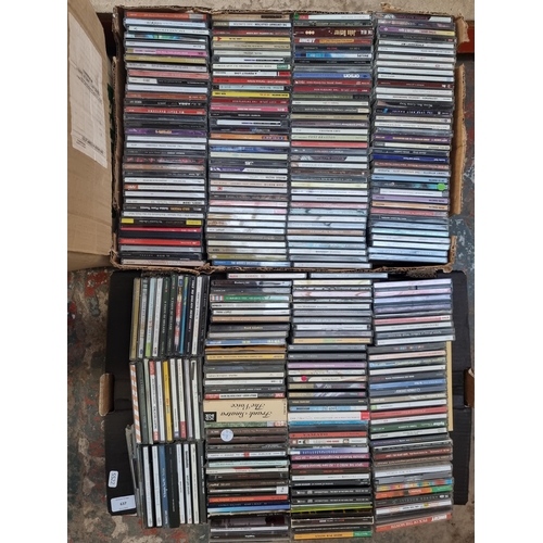 637 - Three boxes containing a collection of CDs - see images for titles