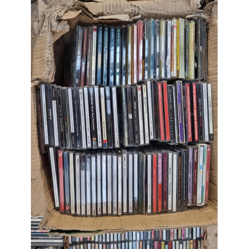 637 - Three boxes containing a collection of CDs - see images for titles