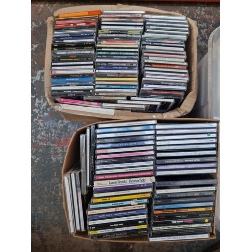 638 - Four boxes containing a collection of CDs - see images for titles