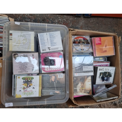 638 - Four boxes containing a collection of CDs - see images for titles