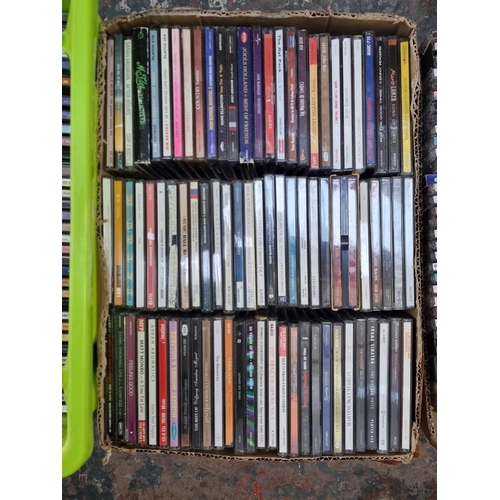 639 - Three boxes containing a collection of CDs - see images for titles