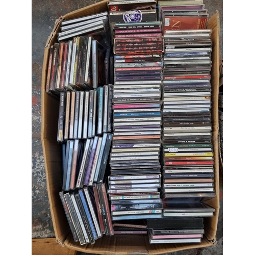 640 - Two boxes containing a collection of CDs - see images for titles